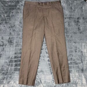Ted Baker London Mens Brown 100% Wool Italian Fabric Dress Pants Jay CT 33R